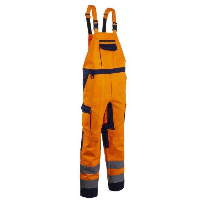 HIBANA oranžové Hi-Vis trakové nohavice  5HBB17000