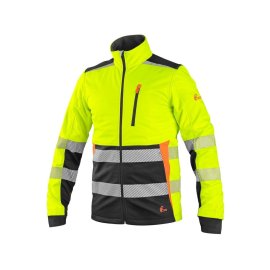 Bunda CXS BENSON, výstražná, softshell, pánska