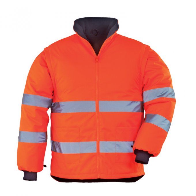 RODWAY reflexný kabát 4v1 oranžovo/modrý  7ROPO
