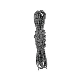 Šnúrky do topánok reflexné, okrúhle, 130 cm, čierne