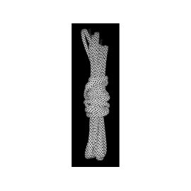 Šnúrky do topánok reflexné, okrúhle, 130 cm, čierne